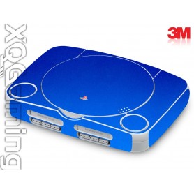 PS1 slim skin Metallic Blue Fire