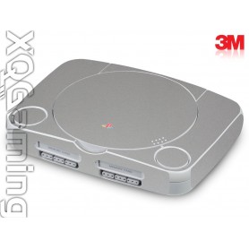 PS1 slim skin Metallic Sterling Silver