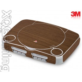 PS1 slim skin Wood Brown