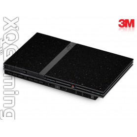 PS2 slim skin Metallic Black Galaxy Sparkle