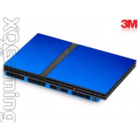 PS2 slim skin Metallic Blue Fire