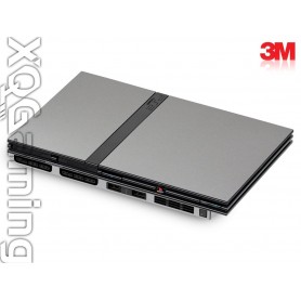 PS2 slim skin Metallic Sterling Silver