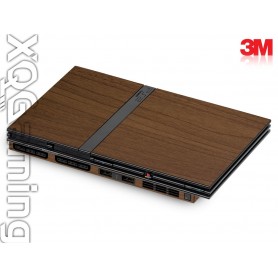 PS2 slim skin Wood Brown