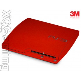 PS3 Slim skin Metallic Dragon Fire Red