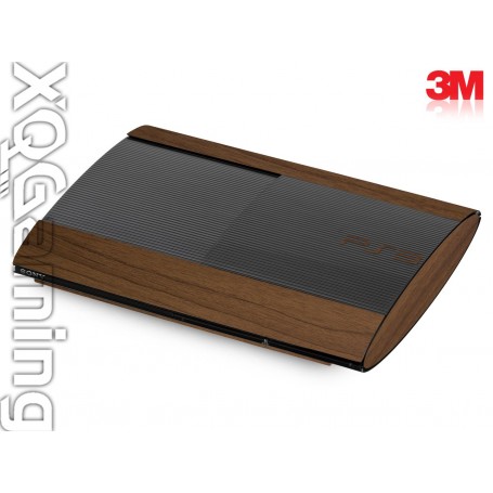 PS3 Super Slim skin Wood Brown