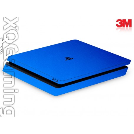 PS4 slim skin Metallic Blue Fire