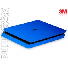 PS4 slim skin Metallic Blue Fire