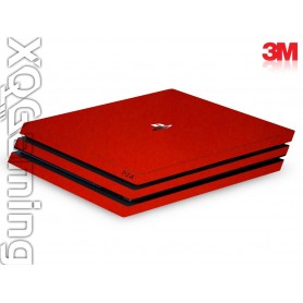 PS4 pro skin Metallic Dragon Fire Red