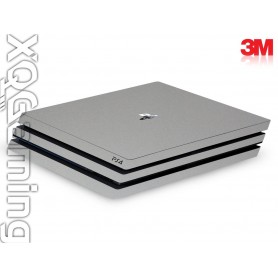 PS4 pro skin Metallic Sterling Silver