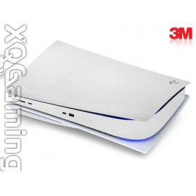 PS5 disc skin Carbon Fiber White