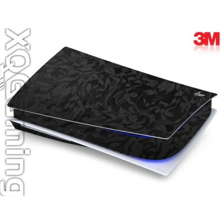 PS5 disc skin Shadow Zwart