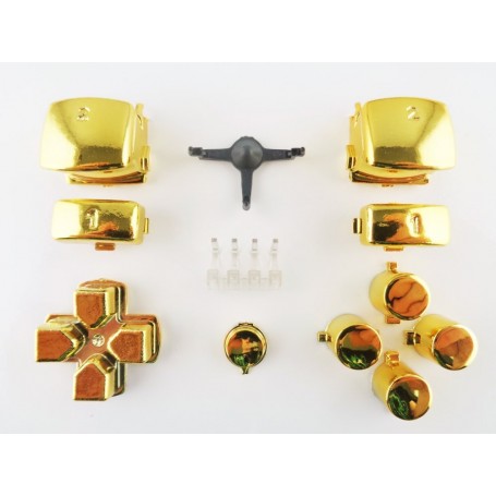 DS4 button set chrome Gold Gen 1,2 V1