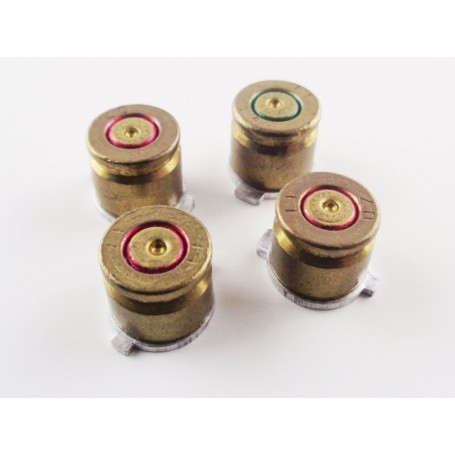 9mm Bullet Buttons Goud