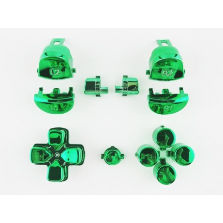 DS4 Buttons Chrome Green (Gen 4,5 V2)