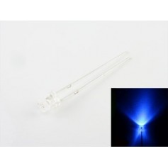 LED 3mm clear flat top Blauw