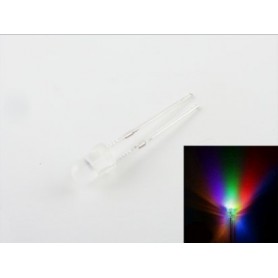 LED 3mm clear round top Rainbow slow
