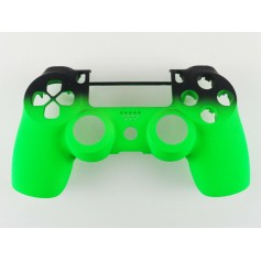 DS4 Shell Neon Groen/Zwart (soft touch) (Gen 4,5 V2)