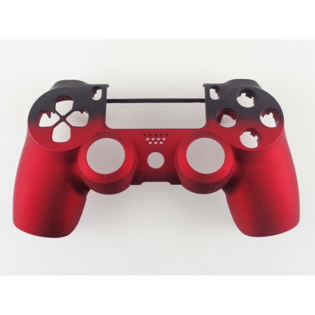 DS4 Shell Velvet Red/Black (soft touch) (Gen 4,5 V2)