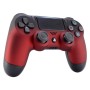 Dualshock 4 V2 Fluweel Rood/Zwart (soft touch)