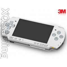 PSP 3000 skin Carbon Fiber White