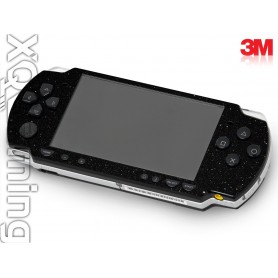 PSP 2000 skin Metallic Black Galaxy Sparkle