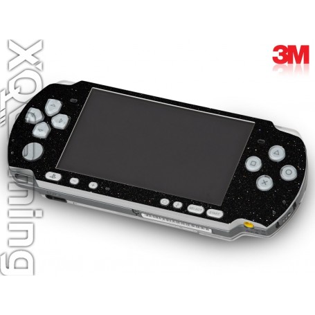 PSP 3000 skin Metallic Zwart Galaxy Sparkle