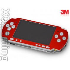 PSP 3000 skin Metallic Dragon Fire Red