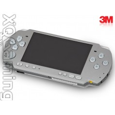 PSP 3000 skin Metallic Sterling Silver