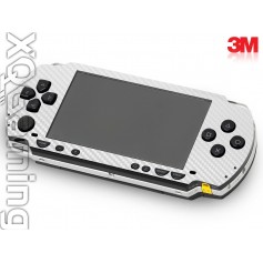 PSP 1000 skin Carbon Fiber White