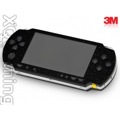 PSP 1000 skin Metallic Black Galaxy Sparkle