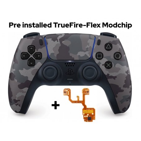 DualSense Camo Grijs + Pre Installed TrueFire-Flex