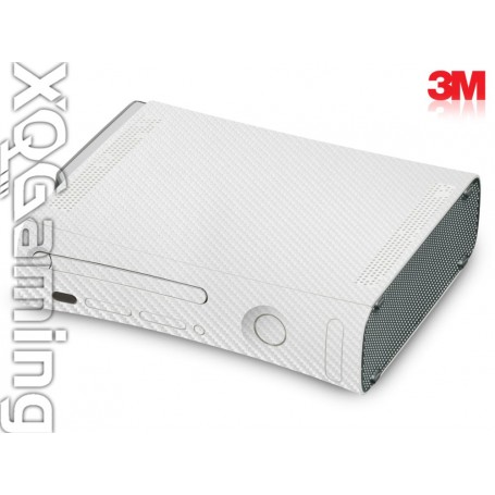 Xbox 360 skin Carbon Fiber White