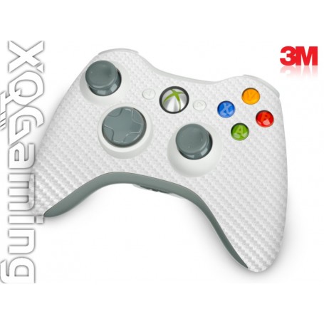 Xbox 360 Controller skin Carbon Fiber White