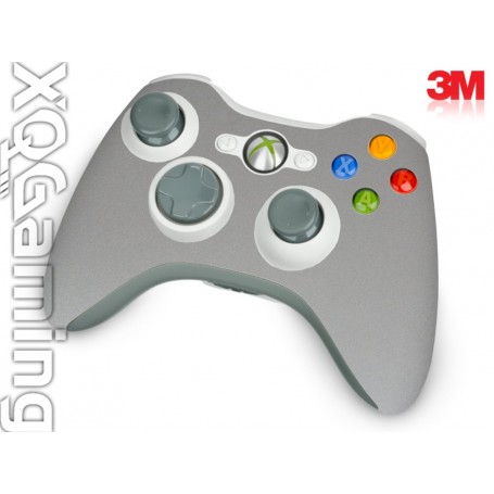 Xbox 360 Controller skin Metallic Sterling Silver