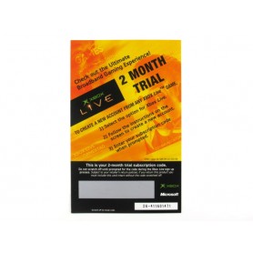 Xbox LIVE 2 month trial scratch card 26-411601471