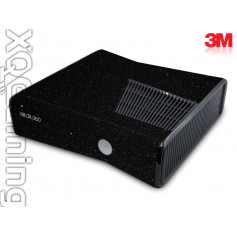 Xbox 360 S skin Metallic Black Galaxy Sparkle