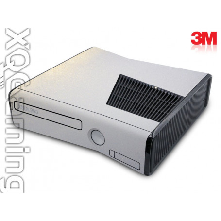 Xbox 360 S skin Metallic White Gold Sparkle