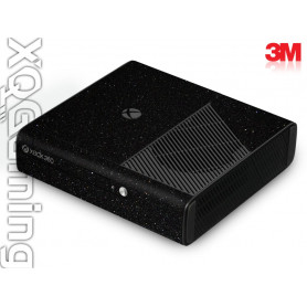 Xbox 360 E skin Metallic Black Galaxy Sparkle