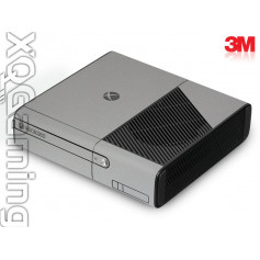 Xbox 360 E skin Metallic Sterling Silver